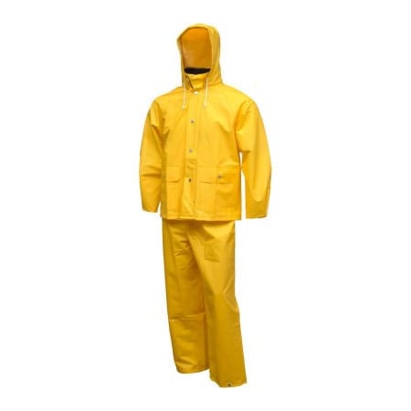Tingley Tingley S63217 Comfort-Tuff 2 Pc Suit, Yellow, Attached Hood, Medium S63217.MD